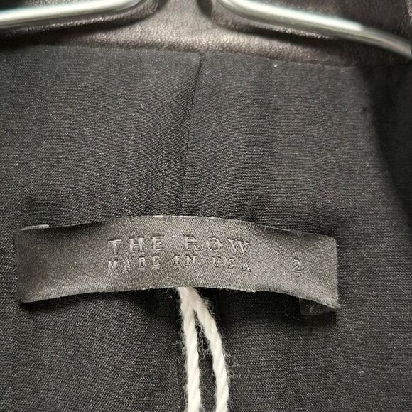 Pre Loved The Row Vintage Leather Blazer Jacket Women black Leather Jackets - Picture 5 of 6